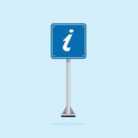 road sign icon, minimalist tourist information symbol on blue checkered board. suitable for poster and web icon use vector