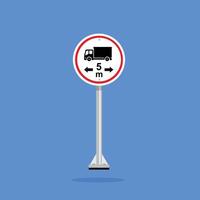 Road sign icon, Vehicle Length Limit suitable for poster use and web icons vector