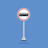 road sign icon, bus no parking allowed. suitable for poster and web icon use vector