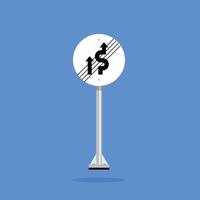 Road sign icon, End of Overtaking Prohibition. suitable for poster use and web icons vector