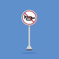 Road sign icon, Horns Prohibited suitable for poster use and web icons vector
