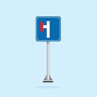 road sign icon, Dead End Side Road on blue checkered board. suitable for poster use and web icon vector