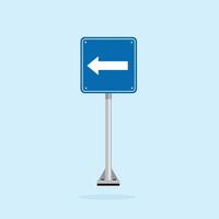 road sign icon, One Way traffic on blue checkered board. suitable for poster use and web icon vector