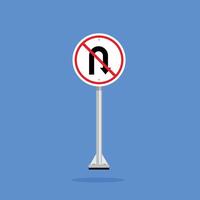 road sign icon, no turning back. suitable for poster use and web icon vector