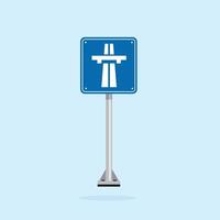 road sign icon, Begin traffic on blue checkered board. suitable for poster use and web icon vector