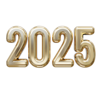 Happy new year shiny silver text effect illustration effect rendering png