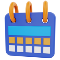 3D Rendering Calender Icon Object png