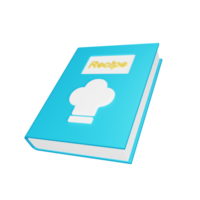 3D Rendering Recipe Book Icon Object png