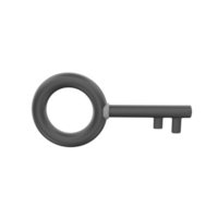 3D Rendering Key Icon Object png