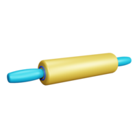 3D Rendering Rolling Pin Icon Object png
