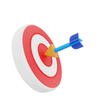 3D Rendering Target Icon Object png