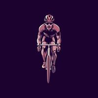 Bicycle race illustration in flat style vector