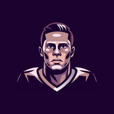 A flat illustration of game player