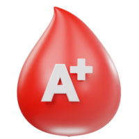 A positive blood icon 3d rendering illustrtion png
