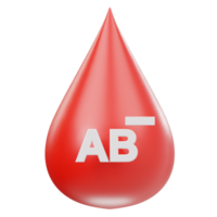 Blood AB negative icon 3d render illustrtion png