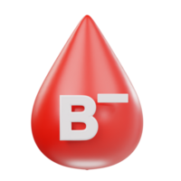 Blood B negative icon 3d render illustrtion png