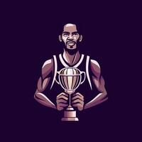 A flat illustration of game winner vector