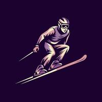 Ice boarding illustration in flat style vector