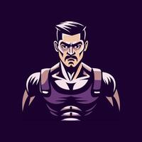 Fighter illustration in flat style vector
