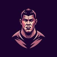 A flat illustration of male player vector