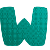 letter W pixelate texture png