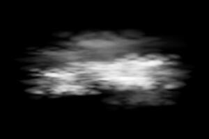 Illustration of fog or clouds isolated on black background. Transparent effect. vector