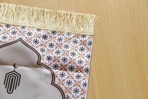Sajadah. The prayer mat is used as a base when praying the Muslims. photo