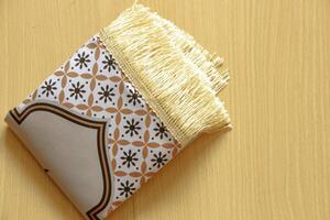 Sajadah. The prayer mat is used as a base when praying the Muslims. photo