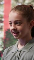 Troubled teen receiving therapy for emotional management and mental health, navigating anxiety, hormonal shifts and trauma. Working with therapist to overcome depression and low self esteem. Camera A. video