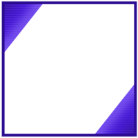Blue square frame with lines on a transparent background png