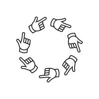 Finger circle frame. vector