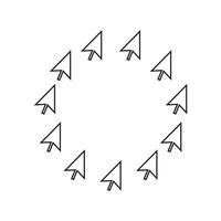 Arrow circle frame. vector