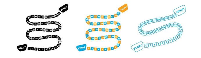 Happy platform game for children with numbers. vector