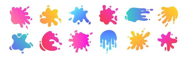 Abstract dropped liquid in simple style for decoration with gradient. vector