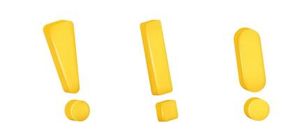 Yellow warning exclamation mark. Icon of danger. Yellow alert signal symbol. vector