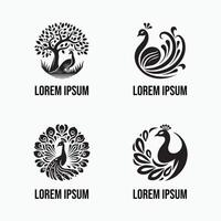 Modern Peacock Logo Design vector