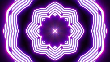 Shiny Neon Colored Flower Pattern Lights Background Loop video
