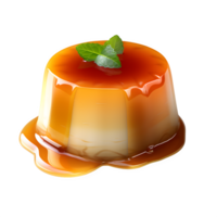 Flan isolated on transparent background png