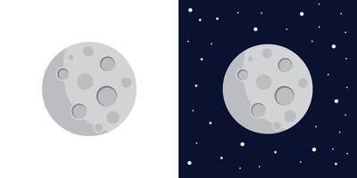 Moon icon design globe planet star space illustration isolated vector
