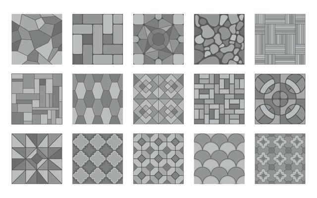 Grey stone street pavement patterns, paving tile