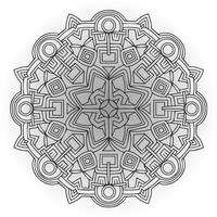 Geometric Mandala Frames with Detailed Patterns vector