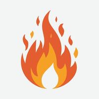 Single flame with smooth color gradient vector