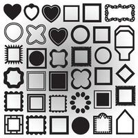 Decorative Circle and Oval Frame Set vector