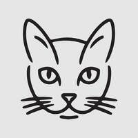 a drawing of a cat with a black outline on it vector