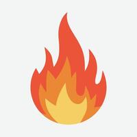 Blazing flame with glowing sparkles effect vector