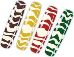 A Colorful Sweet and Chewy Indonesian Dessert Delight called Dodol Zebra png