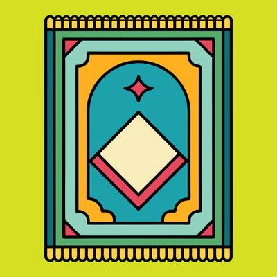 An illustration of a colorful rug