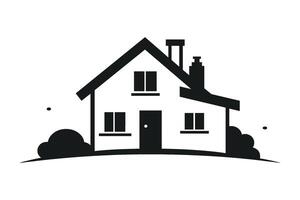 A basic house icon with a simple, clean design vector
