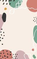 A minimalist background with abstract shapes in soft colors vector