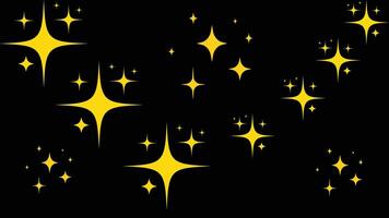 A black background with yellow stars vector